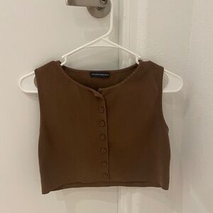 Brandy Melville Brown Vest Top